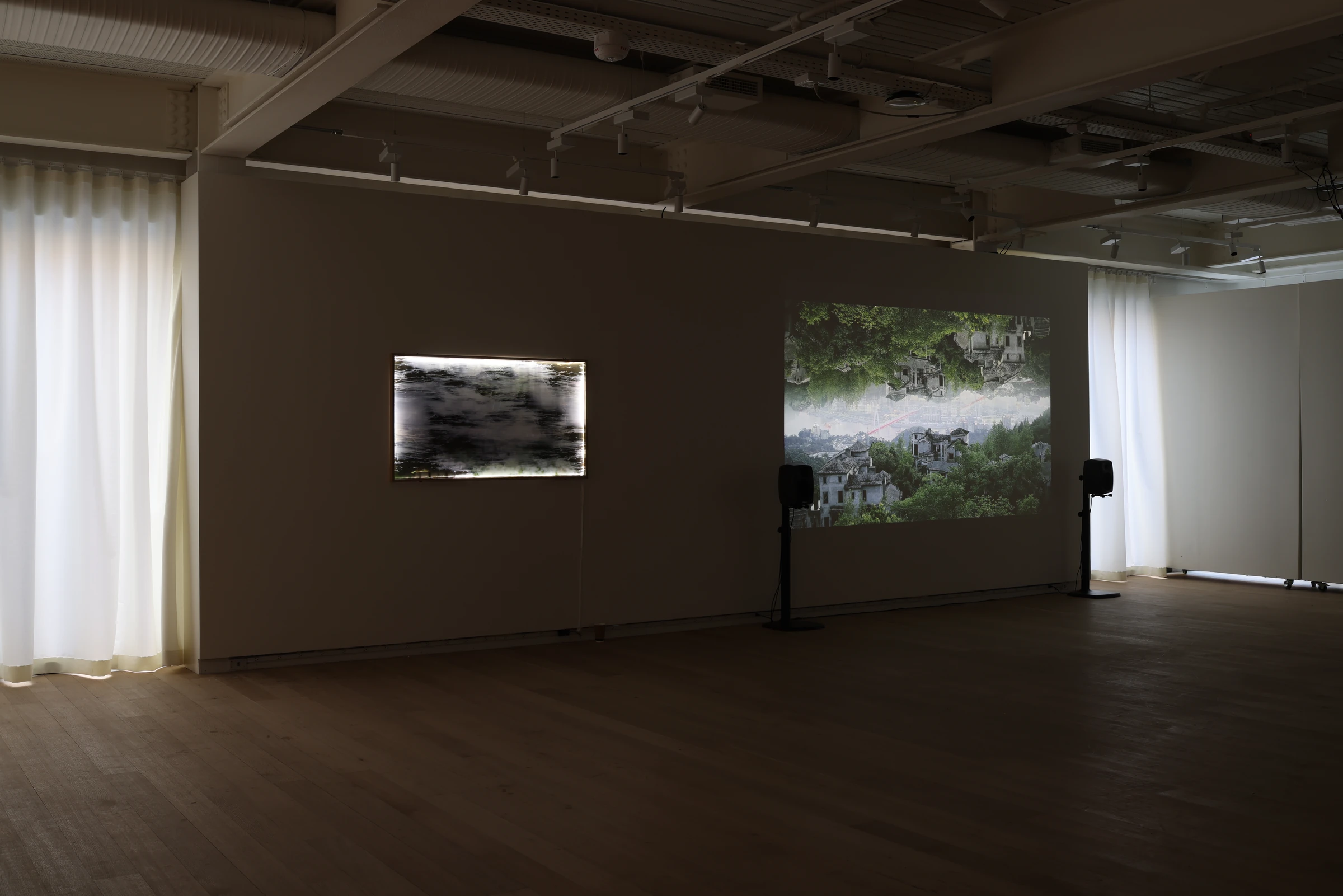 Aerial View and Anonymous, 2025. Joint installation view.